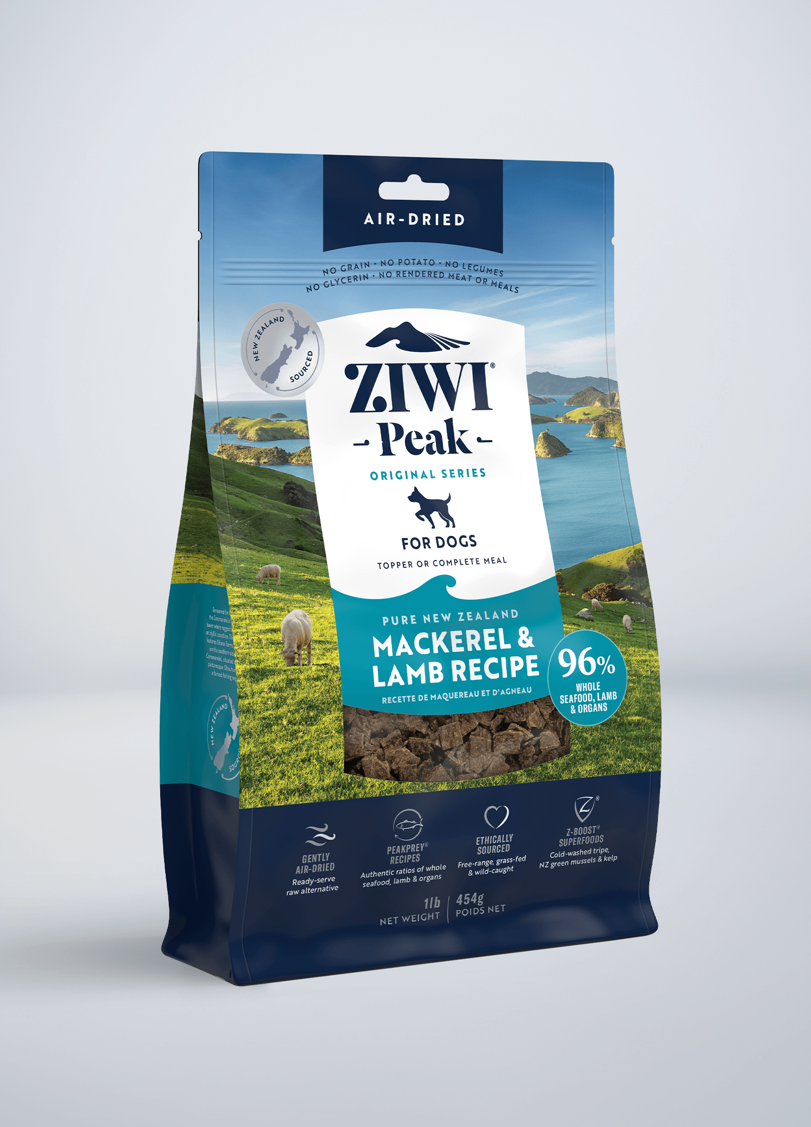 ZIWI Peak エアドライ・ドッグフード マッカロー&ラム4kg +1kg ドッグフード|ZIWI®ピーク エアドライ・ドッグフード