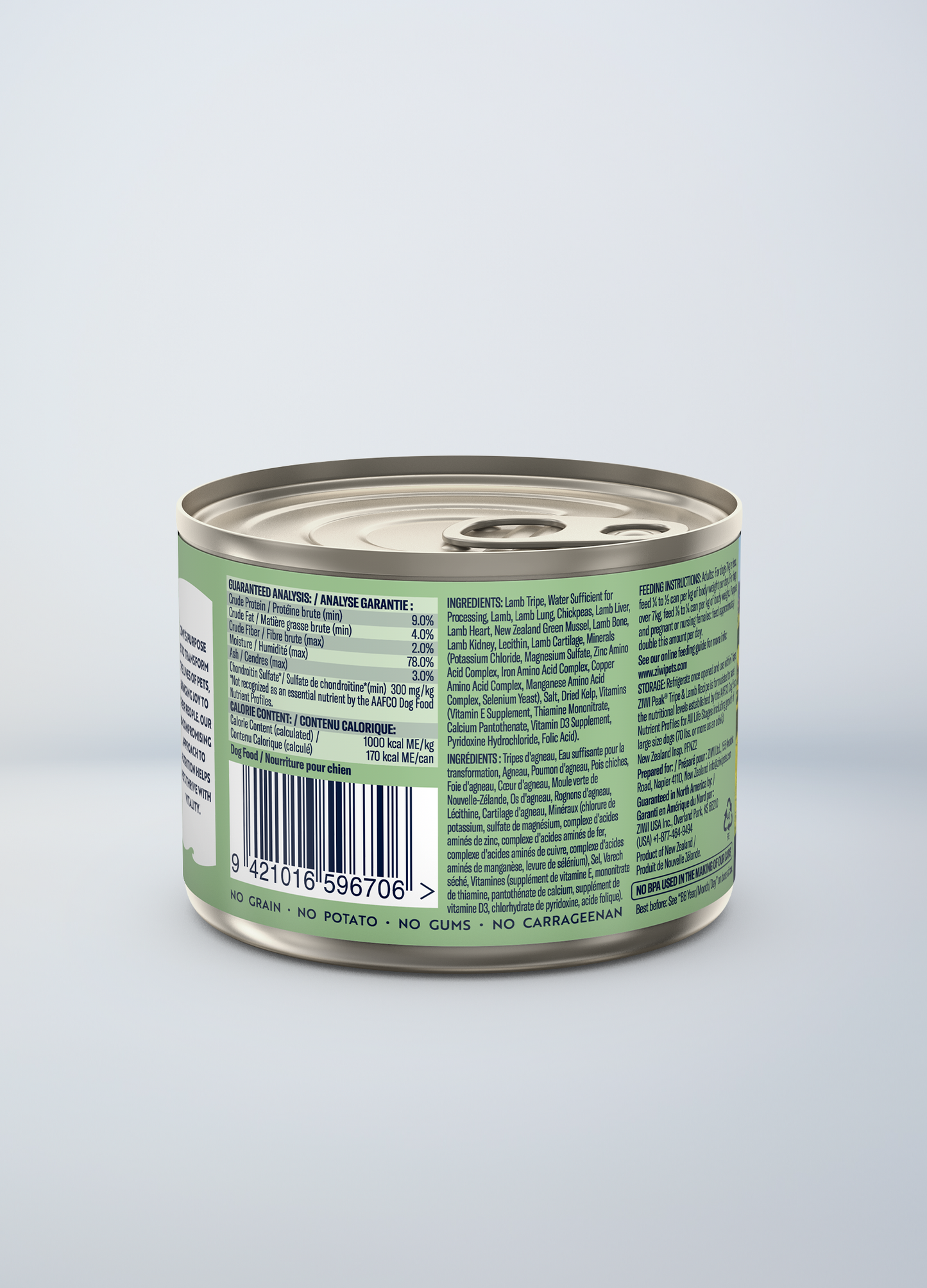 Original Canned Wet Tripe & Lamb Recipe for dogs