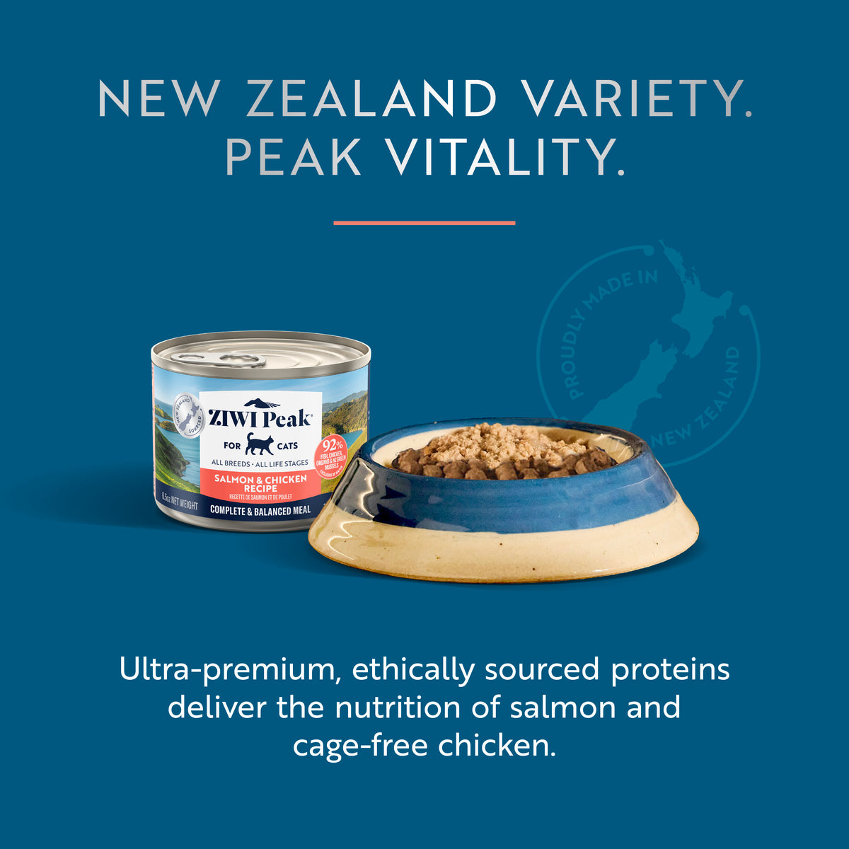 Canned Wet Salmon and Chicken for Cats