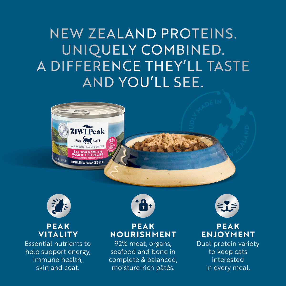 Canned Wet Salmon and South Pacific Fish for Cats